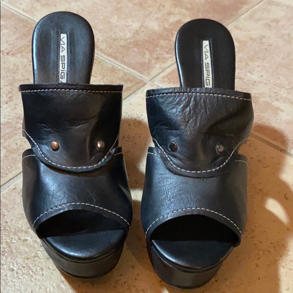 Via Spiga black wedges